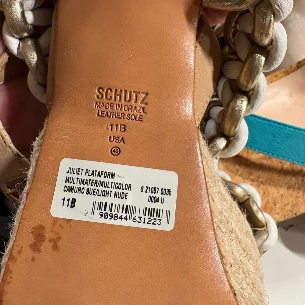 SCHUTZ Women's Beige and White Espadrille Sandals